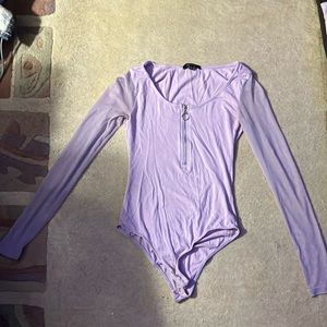 Purple body suit